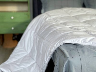 одеяло merino (145 × 205, шерсть мериноса, 300 гр/м2., 100 % хлопок, пуходержащий тик )