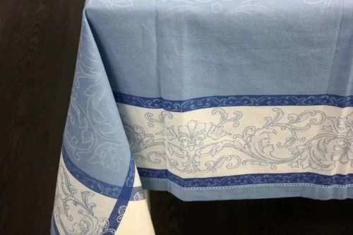 Скатерть Виктория (150 × 150, бело-голубой)