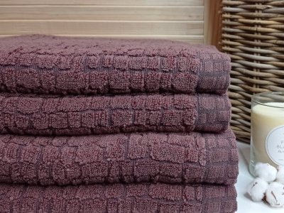 полотенце махровое croco коричневый (48 × 90, коричневый)